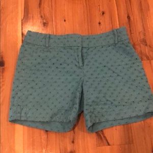 Loft Turquoise embroidered shorts